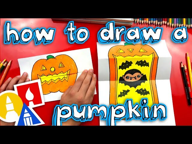 How To Draw A Big Mouth Pumpkin (Folding Surprise)