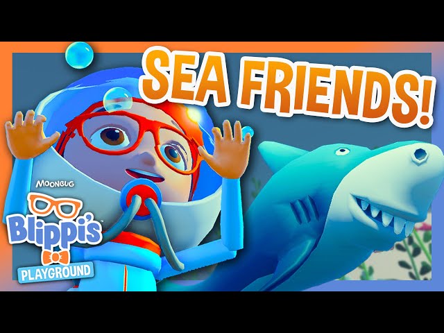 Blippi Finds Animal Friends Under the Sea! | Blippi Plays Roblox! | Gaming Videos