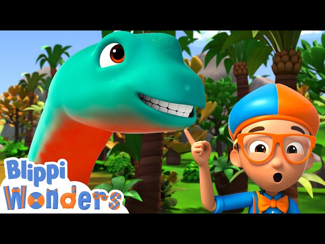 Blippi Wonders - Blippi Meets the Biggest Dinosaur! | Blippi Animated Series | Blippi Toys