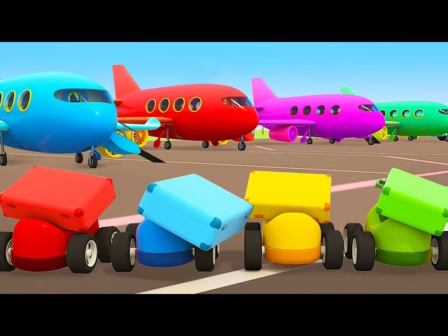 Full episodes of Helper Cars cartoons for kids. Street vehicles. Racing cars & colored trucks.