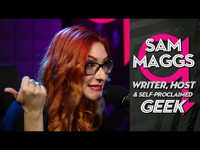 Self-described Geek Sam Maggs in studio q