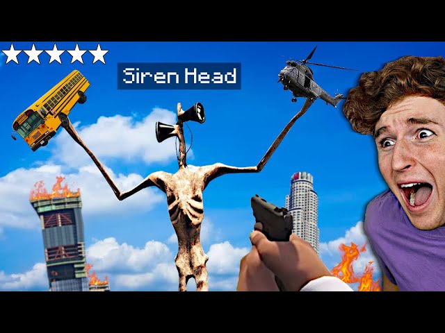 I Found MEGA SIREN HEAD In GTA 5.. (Mods)