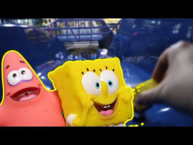 Spongebob & Patrick on a Giant Slide - Toy Adventures | WWTV