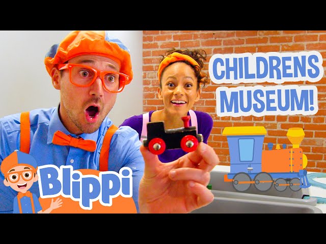 Blippi and Meekah Race Toy Trains at a Children's Museum! | Blippi Full Episodes