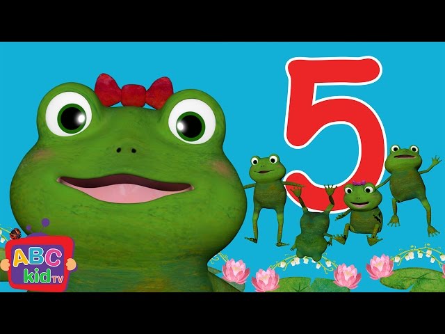 Five Little Frogs Jumping on the Bed | CoCoMelon Nursery Rhymes & Kids Songs