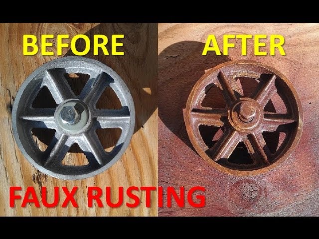 Faux Rust Finish | Rusted Colored Spray Paint Look Onto Your Projects (DIY) Fake Rusted Paint Job