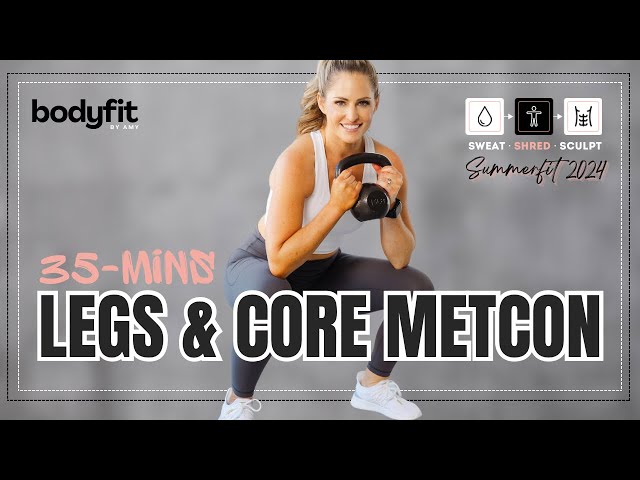35-Minute Legs & Core MetCon | Dynamic Strength & Conditioning Workout - SHRED DAY 15