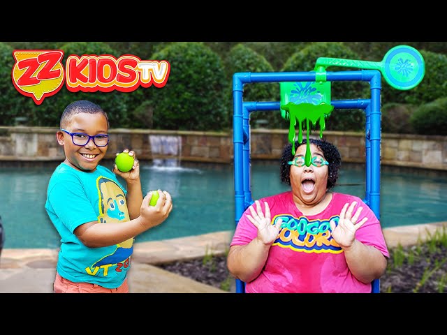 ZZ Kids TV Splash Dunk Tank Challenge!