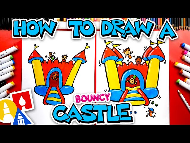 How To Draw A Bouncy Castle