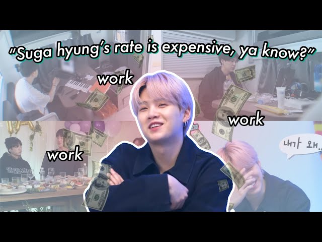workaholic yoongi cannot stop working, & members keep teasing him about it