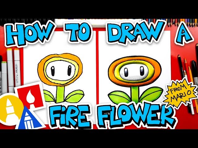 How To Draw A Fire Flower From Mario