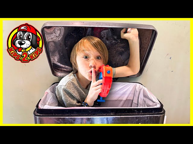 OUR FAMILY PLAYS Hide And Seek - Nerf Tag Game *super fun*