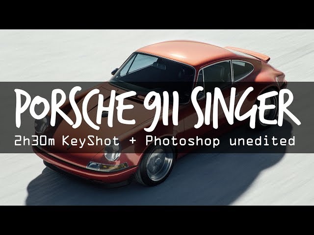 KeyShot + Photoshop - Porsche 911 Singer - Unedited Realtime