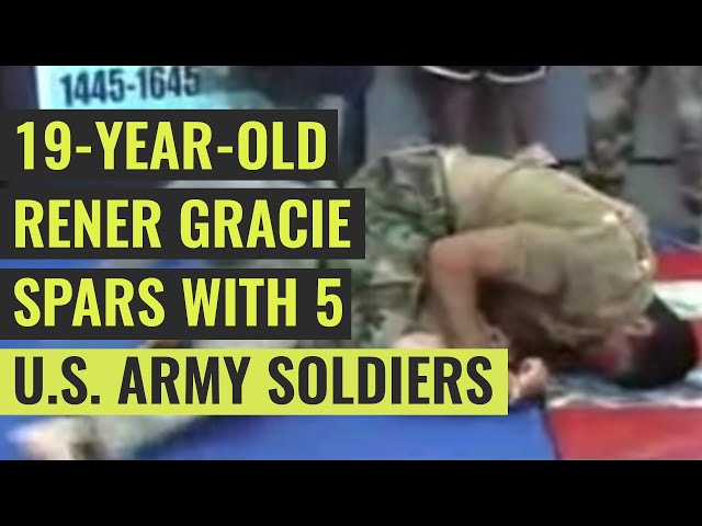 19-Year-Old Rener Gracie Sparring with Five U.S. Army Soldiers (Narrated)