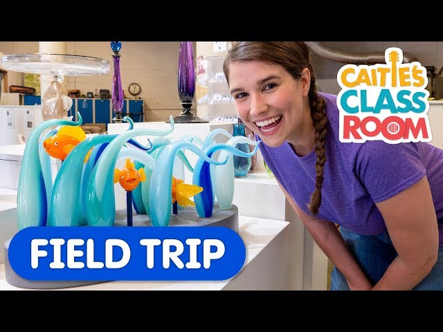 Let's Make Art With Glass! | Caitie's Classroom Field Trip | Glassblowing Video for Kids