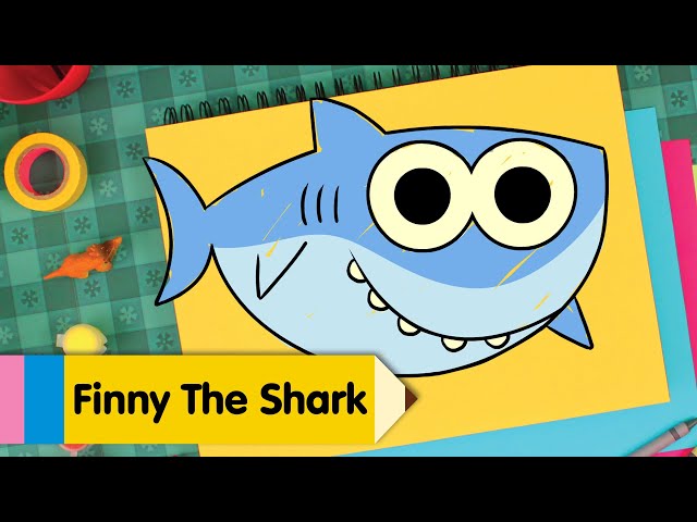 How To Draw Finny The Shark | Draw and Color Super Simple's Baby Shark