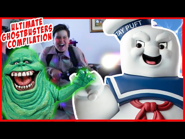 Attack of Slimer & Stay Puft Marshmallow man Ghostbusters skits full movie ultimate collection