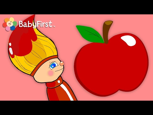 ALL ABOUT RED | Color for Kids | Petey Paintbrush | BabyFirstTV