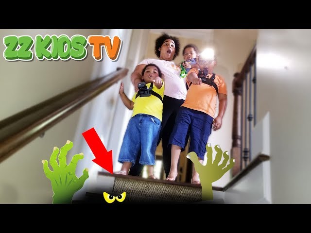 WHAT’S INSIDE OUR CREEPY BASEMENT! ZZ KIDS TV VLOGSKIT