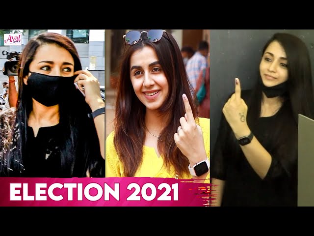 🔴Trisha Cast Her Vote | வாக்களித்தார் திரிஷா | TN Election 2021 , Tamilnadu, Chennai