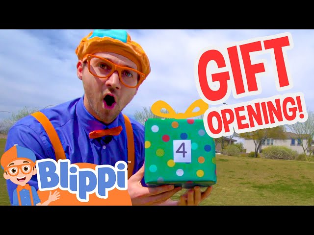 Blippi Counts to 10 with a Christmas Gift Opening! | Blippi Full Episodes