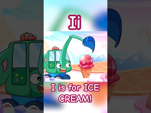 I is for Ice Cream 🍨🍦 Learn ABC with Baby Cars #babycars #abc #icecream