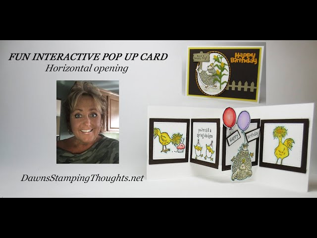 AMAZING INTERACTIVE POP UP CARD with Horizontal Opening