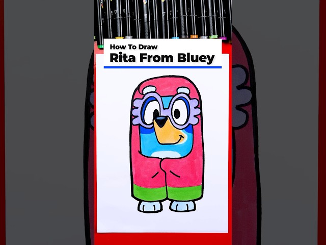 How to draw Rita from Bluey! #artforkidshub #howtodraw #drawingtutorial