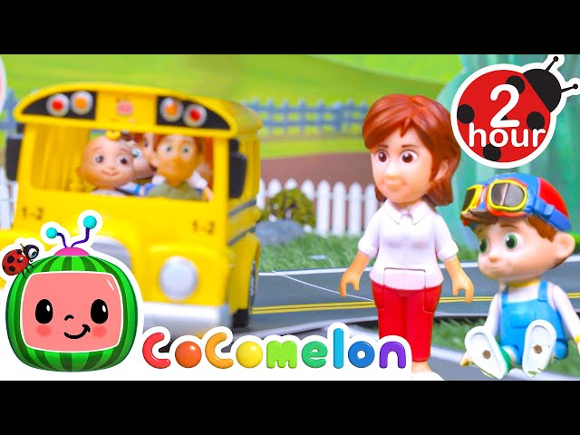 Wheels On The Bus | CoComelon Toy Play Learning | Nursery Rhymes for Babies