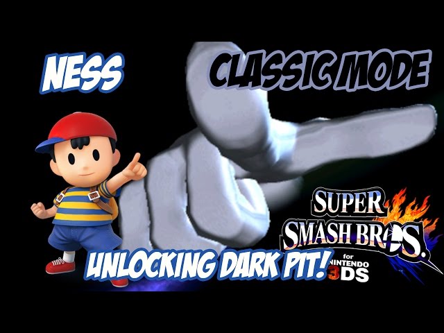 Unlocking Dark Pit! - Super Smash Bros. for 3DS! [Classic - Ness]