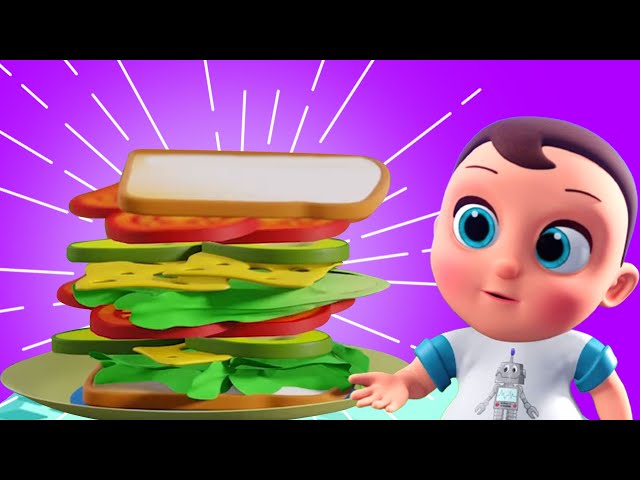 What's In Your Sandwich + Vegetables and Fruits Song for Kids by HooplaKidz