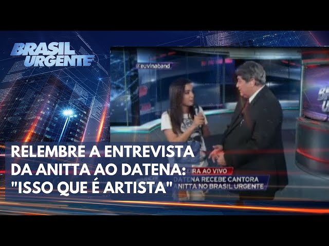 Relembre a entrevista da Anitta ao Datena: "Isso que é artista"