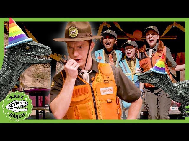NEW! Birthday Cake Surprise for Park Ranger Orson! Find the Baby Dinosaurs - T-Rex Ranch
