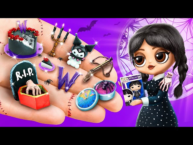 Miniature Gadgets for Wednesday Addams / 30 LOL OMG DIYs
