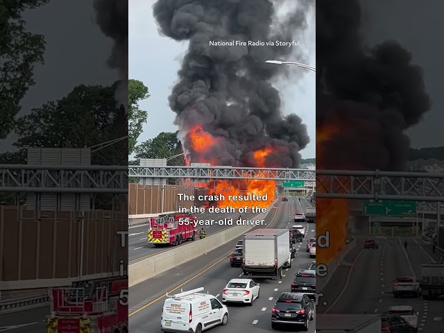 Truck Explodes After Crash on New Jersey Highway