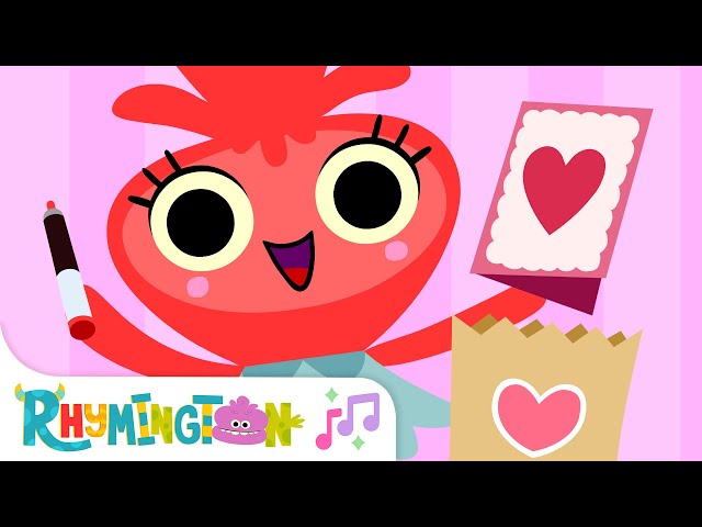 Making A Card For My Valentine | Monster Song for Kids | Rhymington Square