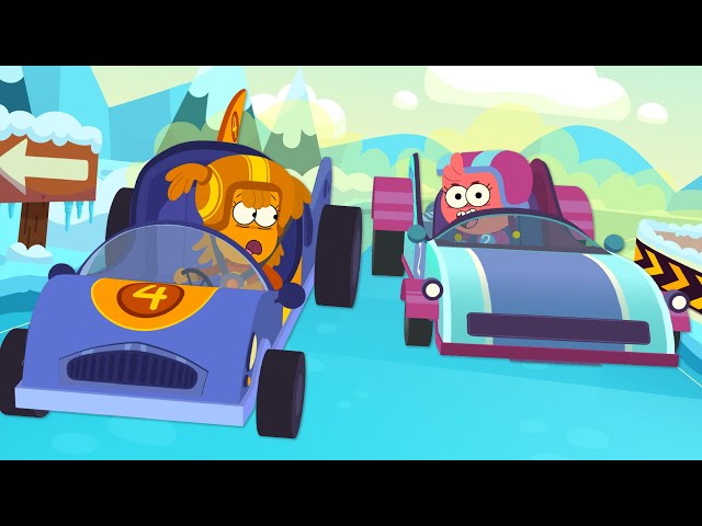 Wheels On Ice! | Pit Stop | Cartoon For Kids