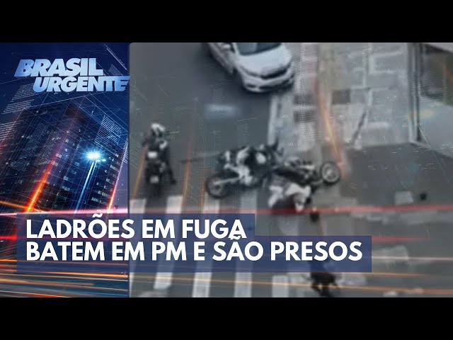 Ladrões em fuga batem em PM e são presos no centro de São Paulo | Brasil Urgente
