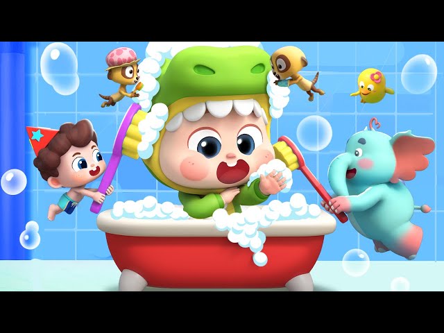 Bubble Bath Song | Row the Bathtub Boat | Nursery Rhymes & Kids Songs | BabyBus