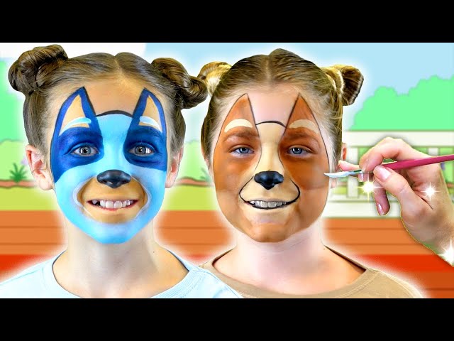 Bluey and Bingo Face Paint | Bluey Characters | Funtastic TV