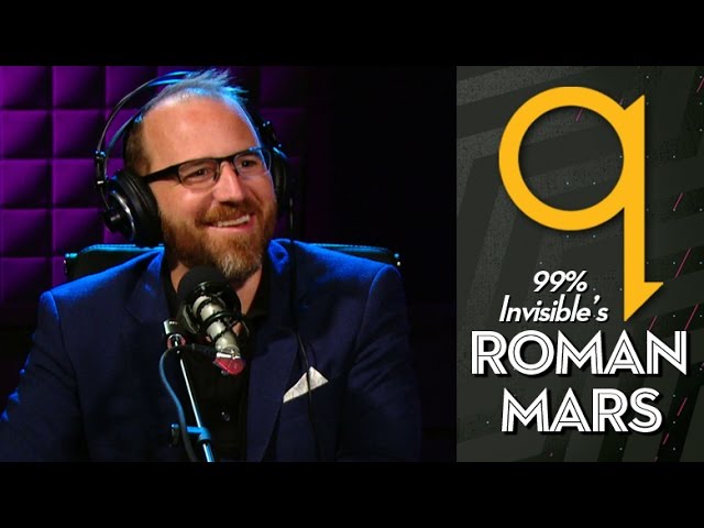 99% Invisible's Roman Mars in studio q