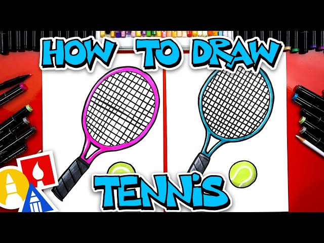 How To Draw A Tennis Racket And Ball