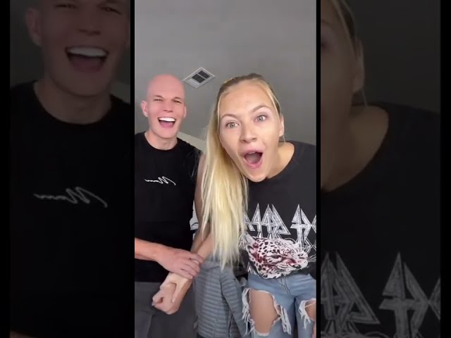 Bald prank on girlfriend 🤣 #shorts