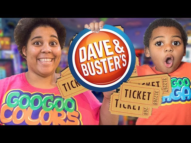 DAVE AND BUSTERS GAME CHALLENGE! ZZ KIDS EAT FOOD N PLAY GAMES