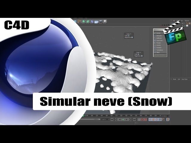 Simular Neve (Magic Snow) - Tutorial cinema 4D - Português - F.P
