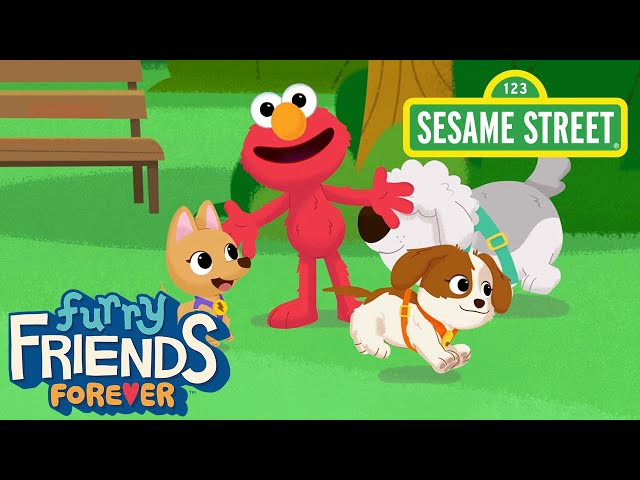 Sesame Street: Puppies in the Park (Wheels on the Bus Remix) | Elmo & Tango Furry Friends Forever