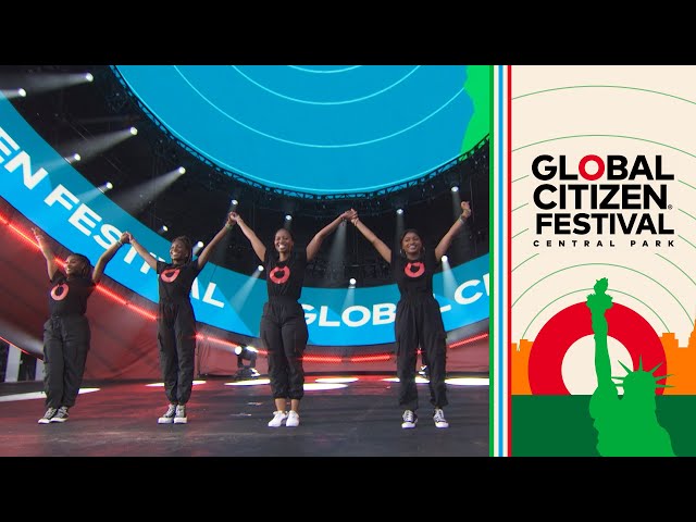 Nomzamo Mbatha Welcomes #BloodSisters Step Dance | Global Citizen Festival 2023