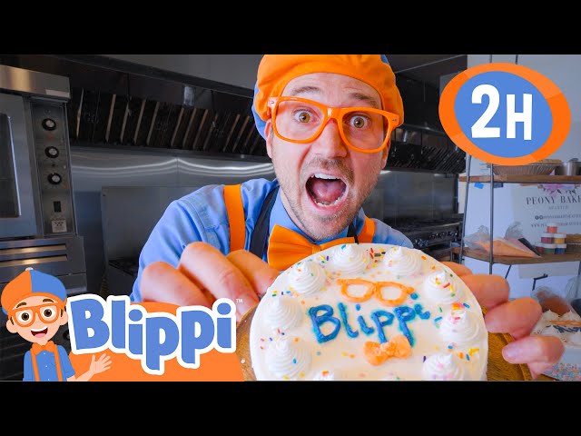 Blippi Learns How to Bake a Cake at the Bakery! | 2 HOURS OF BLIPPI TOYS!