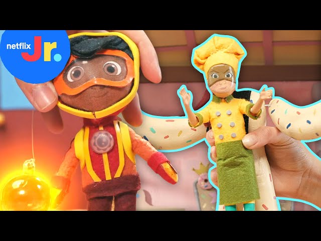 Action Pack Toy Play: Clay Battles the Baker Bandit! 🍩 | Netflix Jr