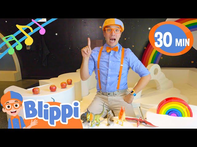 Blippi's Number Song with Dinosaurs | Blippi Music for Children | Nursery Rhymes for Babies